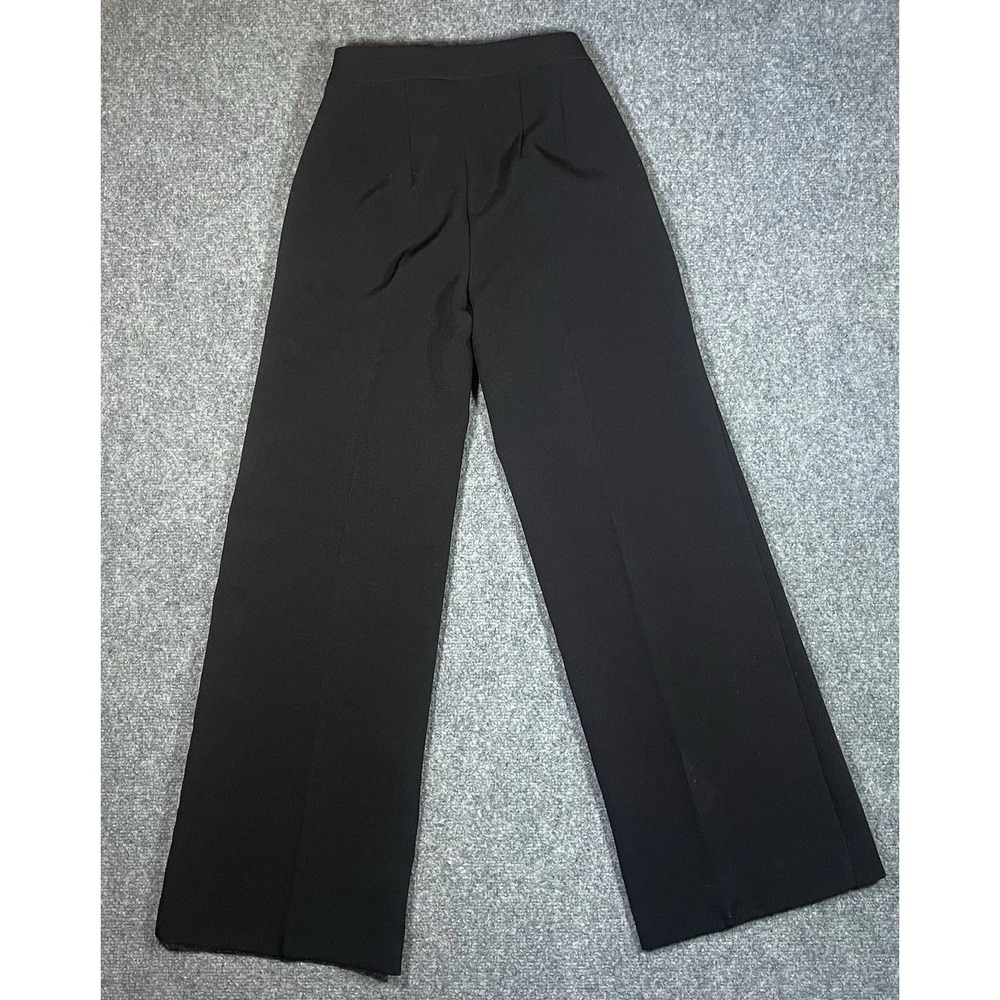 Express Wide Leg Dress Pants Womens Size 00R Flat Front High Rise Slacks Pockets - Picture 2 of 13
